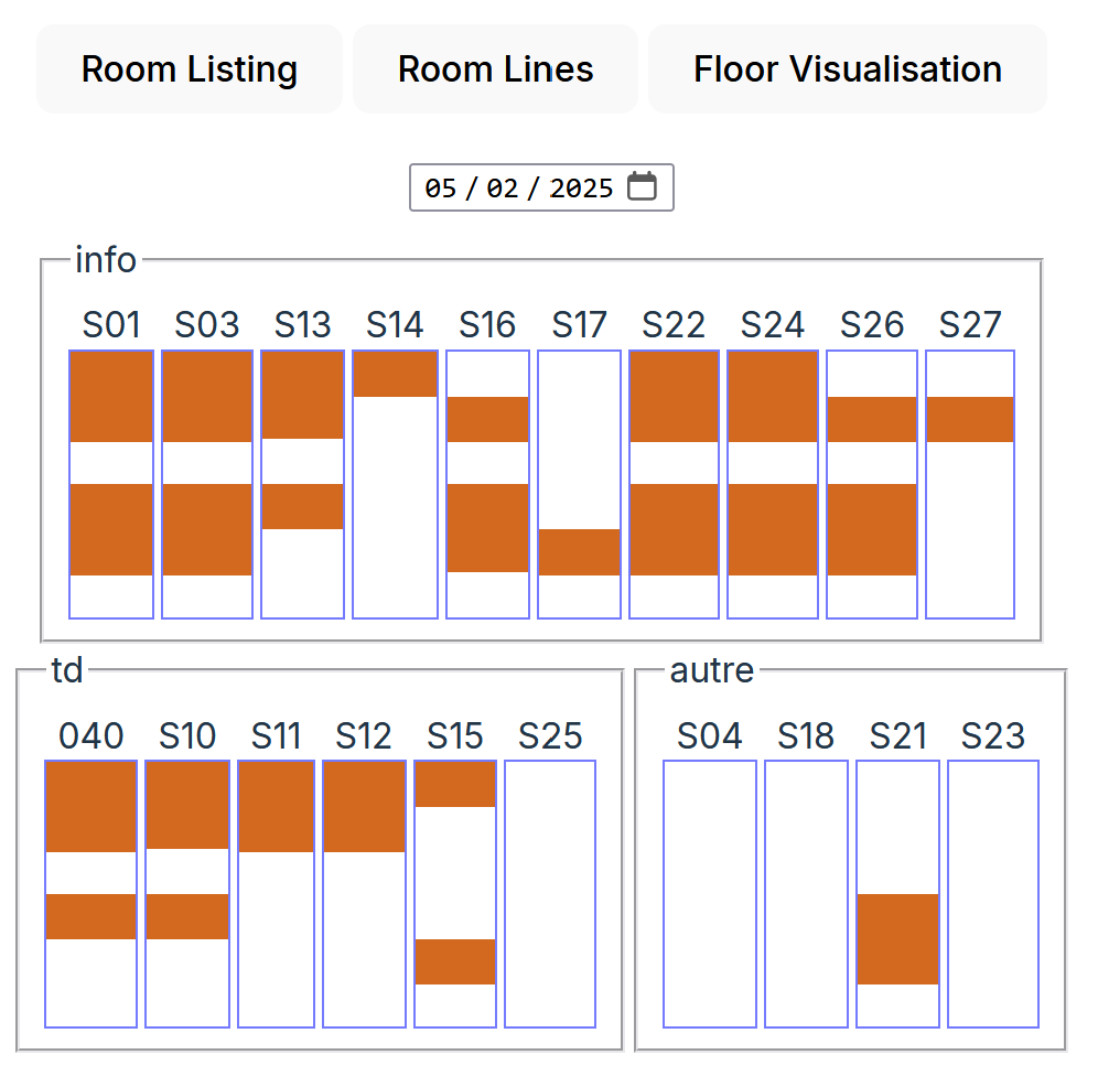 Screenshot of b2 room finder